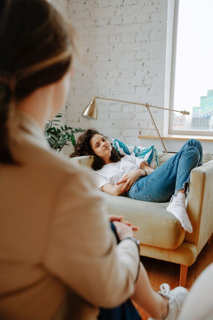 Female therapist with a teenage girl
